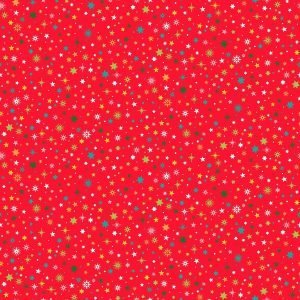 Makower Bright Starlight Red 022