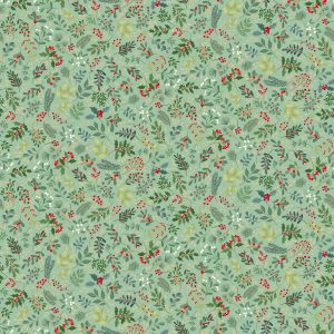 Makower Enchanted Christmas Foliage Light Green 030 G2